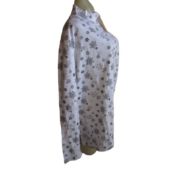 NEW Women's Snow Flake LS NORTHCREST White T-shirt 20W/22W $19.99 NEW TAGS - Picture 2 of 7